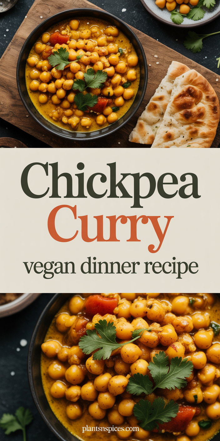Chickpea Curry Vegan Dinner Recipe