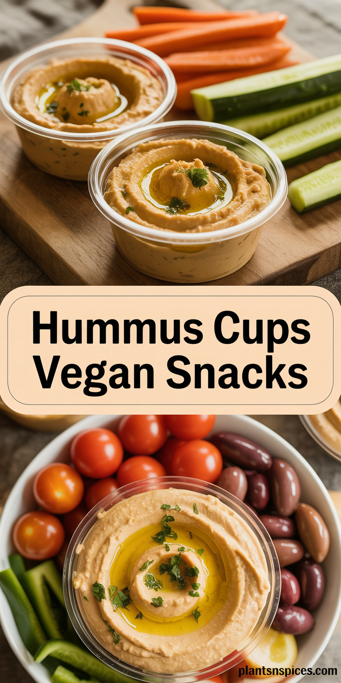 Hummus Cups Vegan Snacks