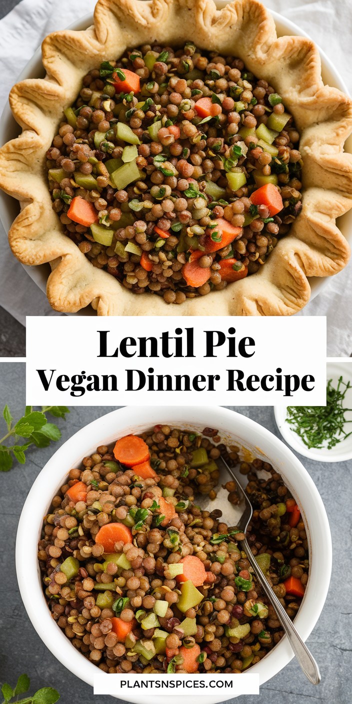 Lentil Pie Vegan Dinner Recipe
