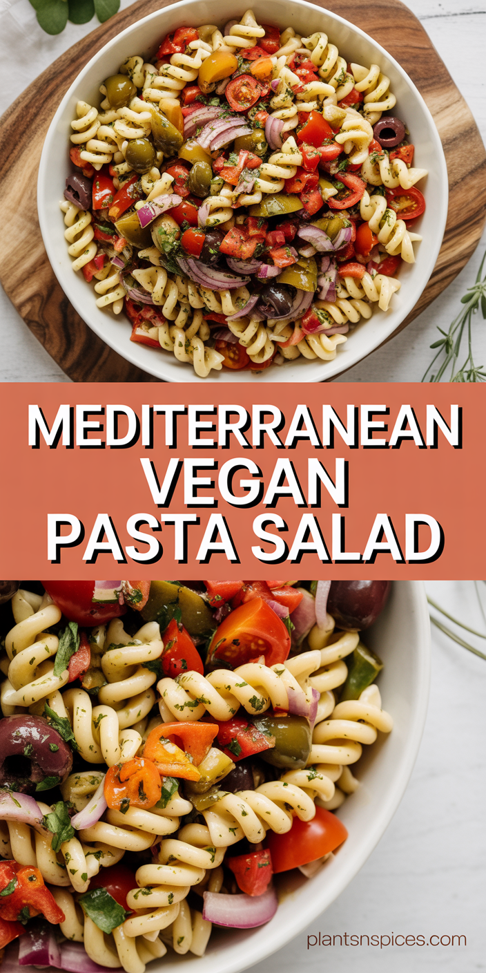 Mediterranean Vegan Pasta Salad