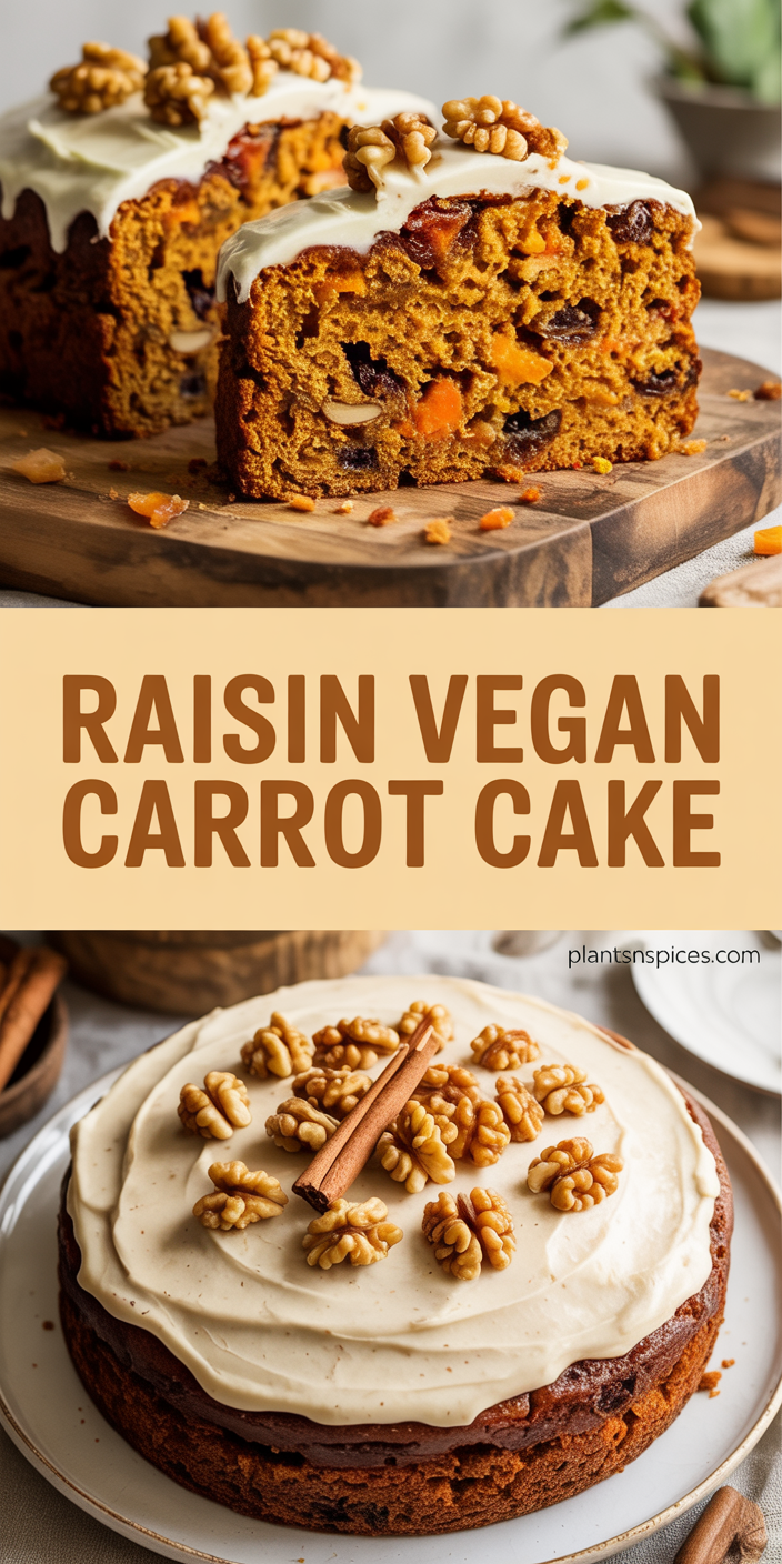 Raisin Vegan Carrot Cake