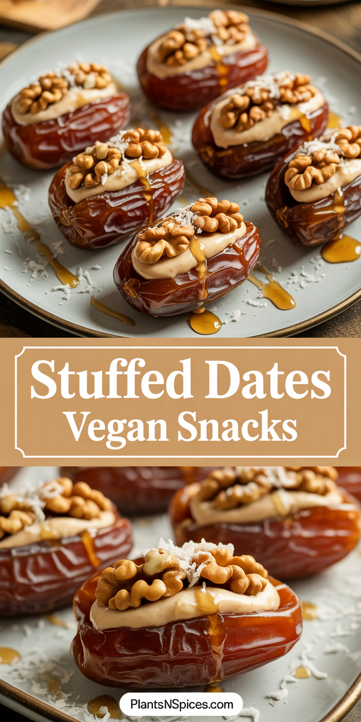 Stuffed Dates Vegan Snacks