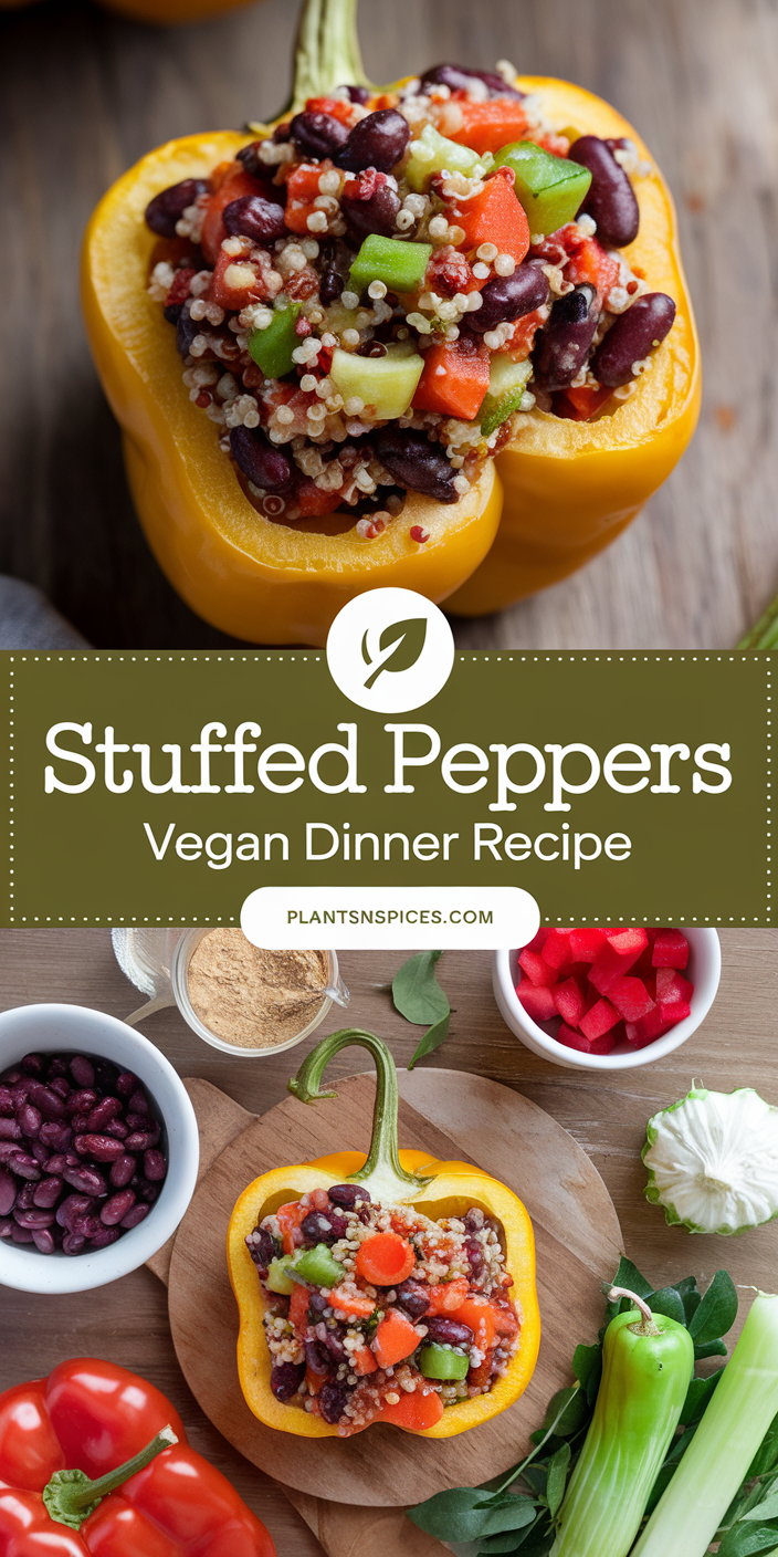 Stuffed Peppers Vegan Dinner Recipe