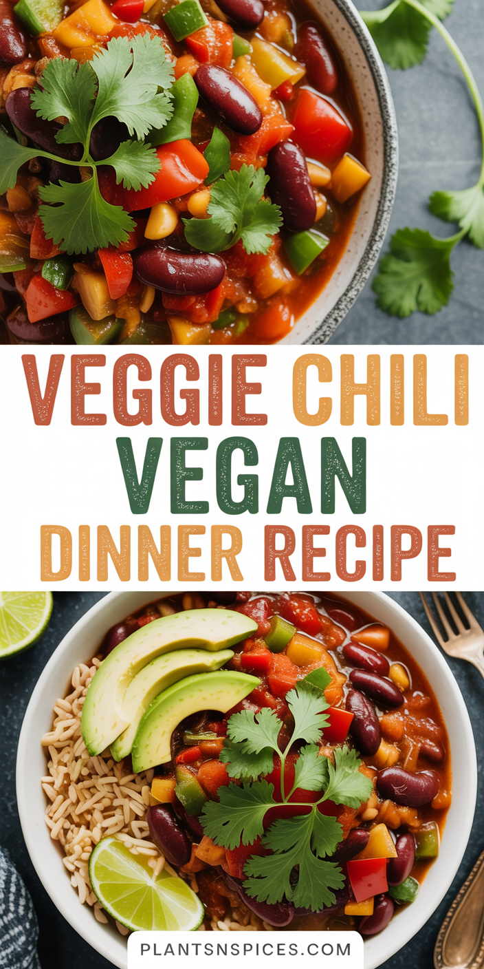 Veggie Chili Vegan Dinner Recipe