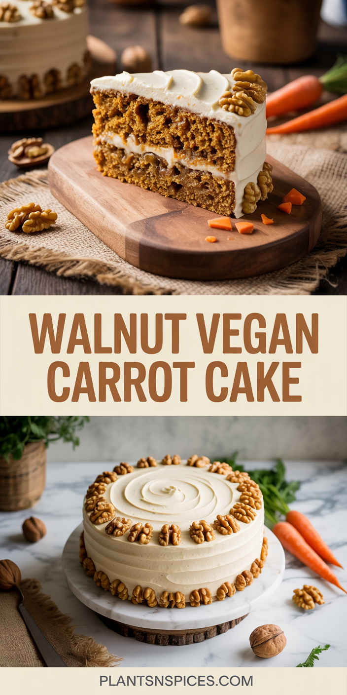 Walnut Vegan Carrot Cake